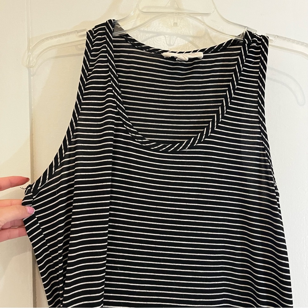 Two by Vince Camuto Black and White Striped Maxi Dress - Size M - Picture 3 of 6